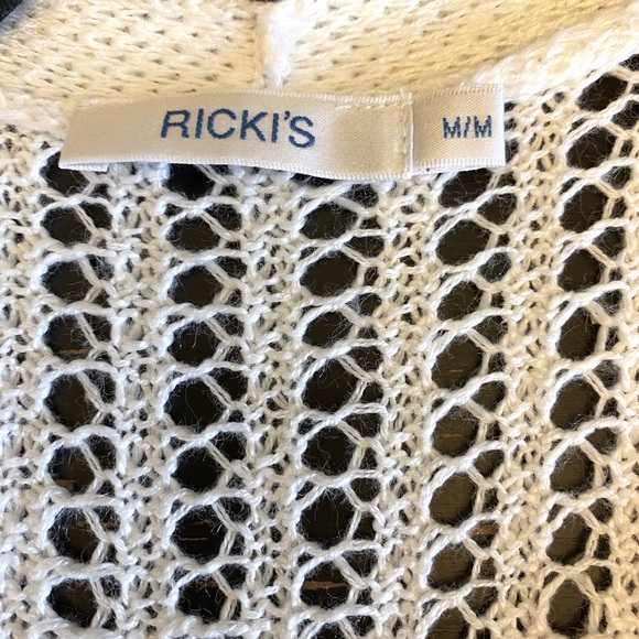 Rickis off white long open front cardigan and tank - Picture 12 of 12